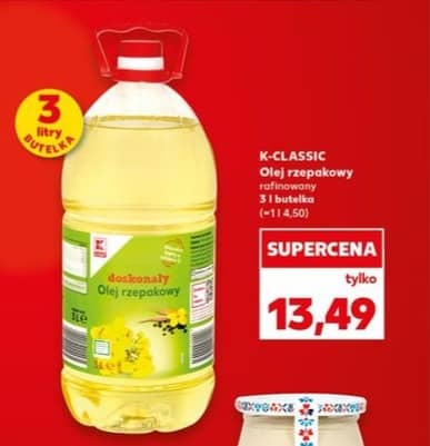 K-Classic olej rzepakowy rafinowany 3l