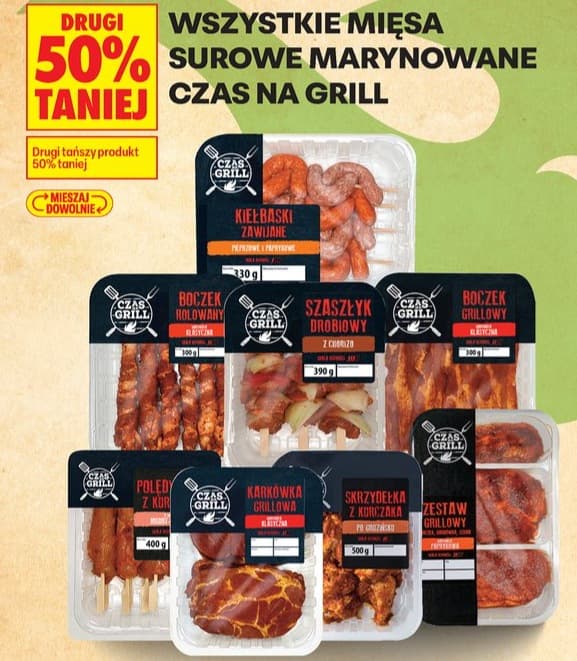 wszystkie mięsa surowe marynowane