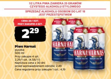 Harnaś piwo Harnaś puszka 500ml