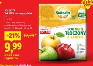 sok 100% tłoczony z jabłek