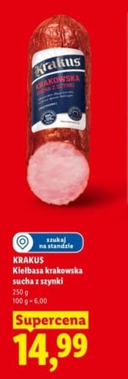 kiełbasa krakowska sucha z szynki