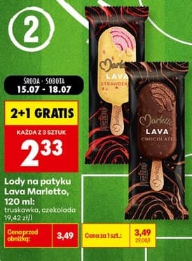 lody na patyku Lava