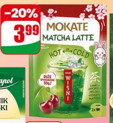 napój matcha latte wiśnia