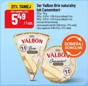ser Brie naturalny lub Camembert