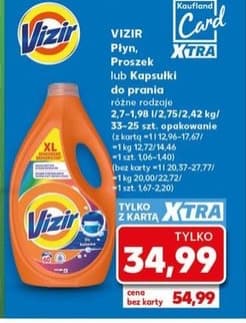 płyn proszek lub kapsułki do prania