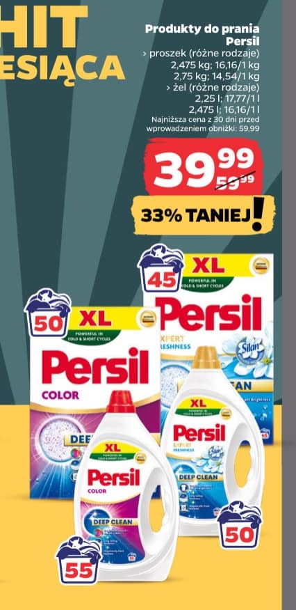 Persil produkty do prania różne rodzaje 2.475kg; 2.75kg; 2.25l; 2.475l