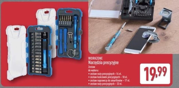 zestaw narzędzi precyzyjnych