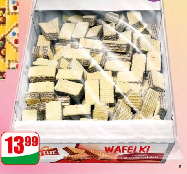 wafle z kremem z mlecznej czekolady