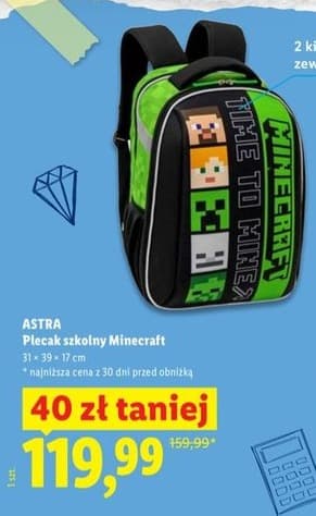plecak szkolny Minecraft
