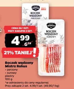 Mistrz Rohus boczek wędzony 100g