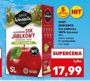 sok jabłkowy 100% tłoczony NFC