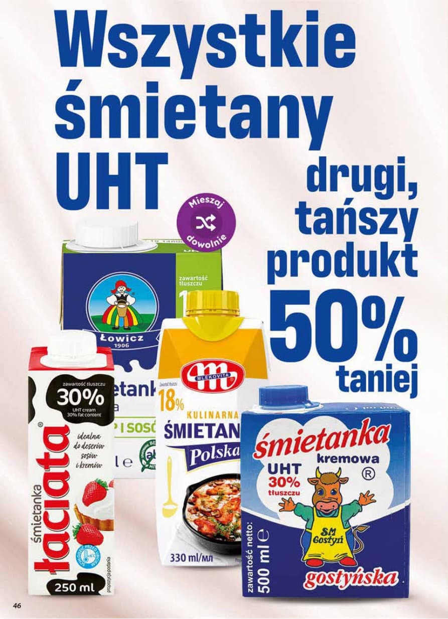 Wszystkie śmietany UHT
