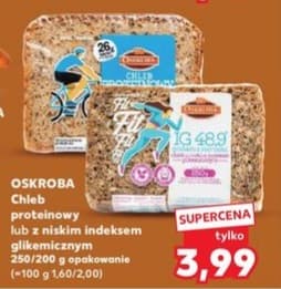chleb proteinowy lub z niskim indeksem glikemicznym