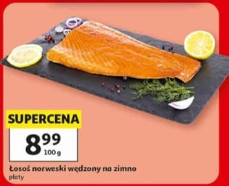 Łosoś norweski wędzony na zimno płaty
