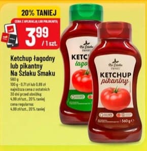 ketchup łagodny lub pikantny