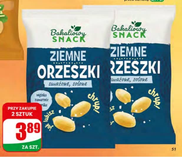 Bakaliowy Snack orzeszki ziemne solone 300g