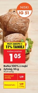 bułka 100% z mąki żytniej