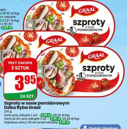 Graal szprot w sosie pomidorowym 170g