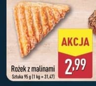 rożek z malinami