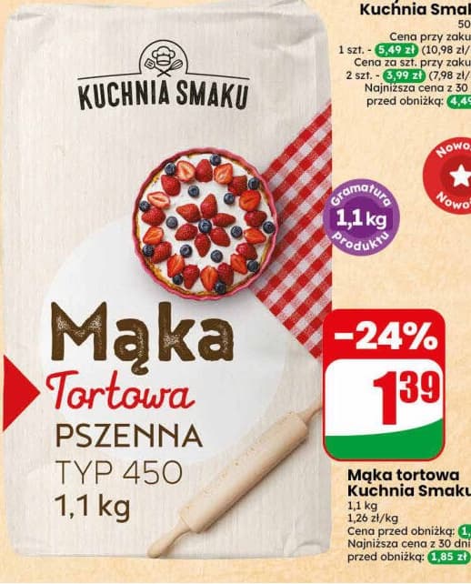 mąka tortowa pszenna typ 450