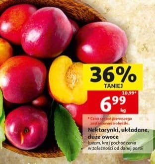 nektarynki układane duże owoce