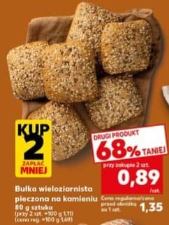 bułka wieloziarnista pieczona na kamieniu