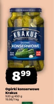 Krakus ogórki konserwowe 920g/450g