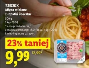 Rzeźnik mięso mielone z łopatki i boczku 500g