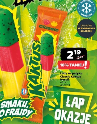 lody na patyku Kaktus Classic