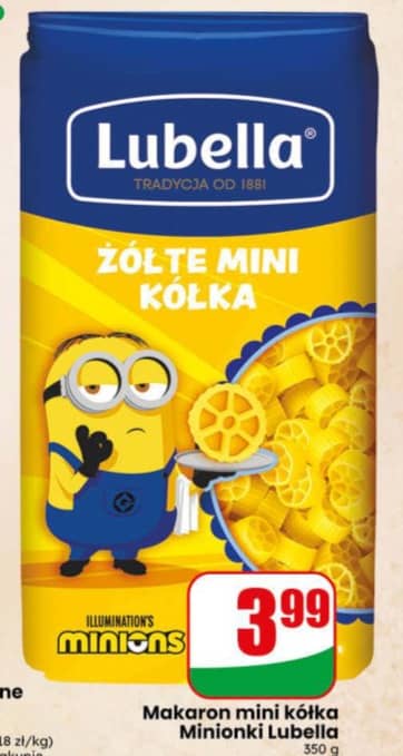 Lubella makaron mini kółka Minionki 350g