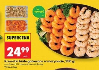 krewetki białe gotowane w marynacie
