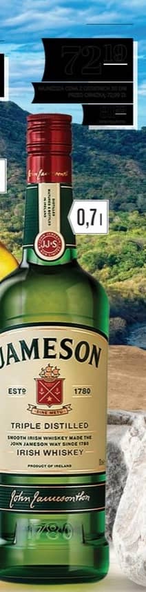 Jameson Irish whiskey Triple Distilled 0.7l