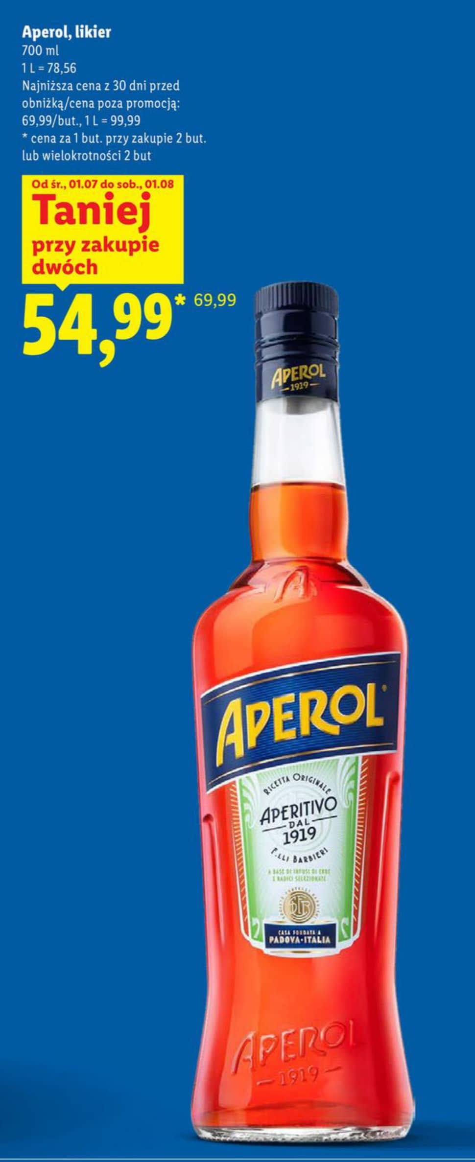 Aperol likier 700ml