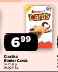 ciastka kinder cards