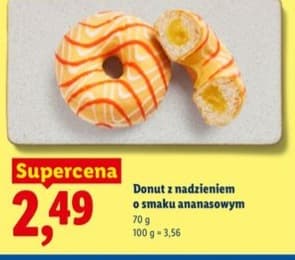 donut z nadzieniem o smaku ananasowym