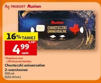 chusteczki uniwersalne 2-warstwowe