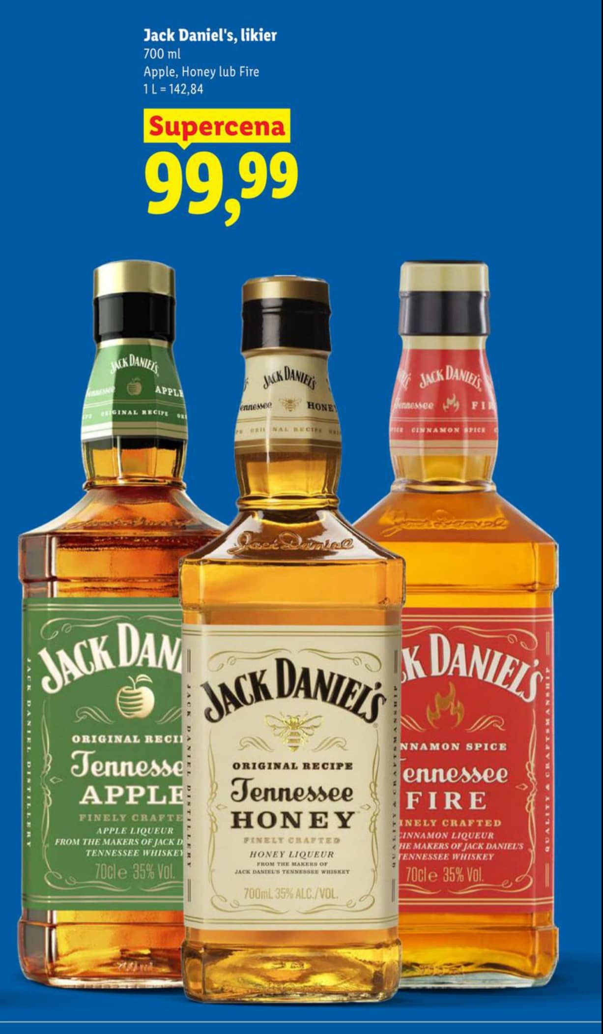 Jack Daniel's likier 700ml