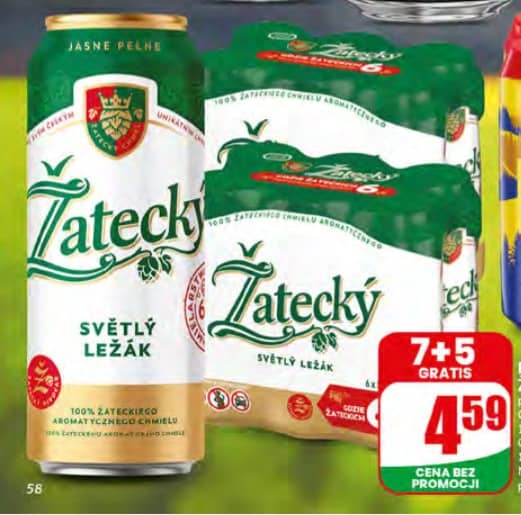 Żatecký piwo żatecký ležák 0.5l