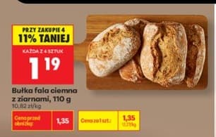 bułka fala ciemna z ziarnami