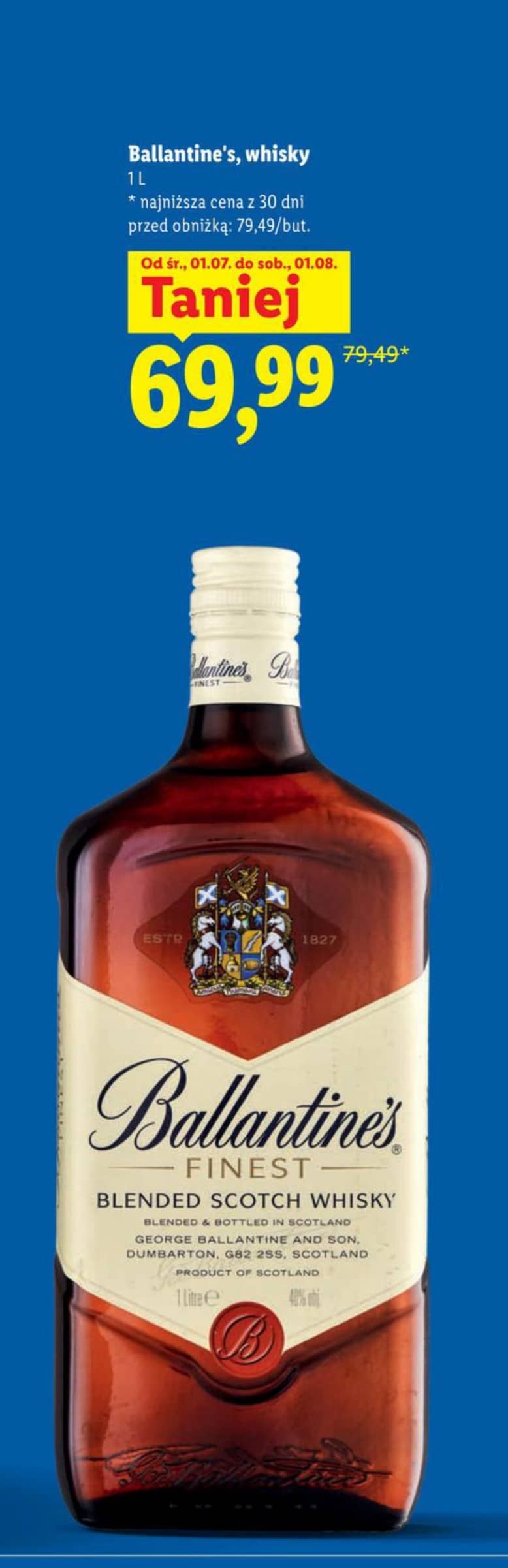 Ballantine's whisky 1l