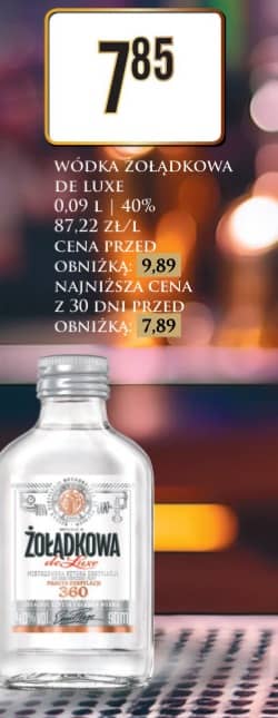 Żołądkowa wódka de luxe 0.09l