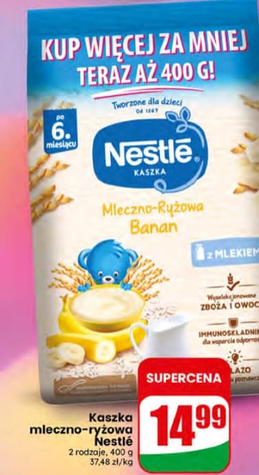 kaszka mleczno-ryżowa banan