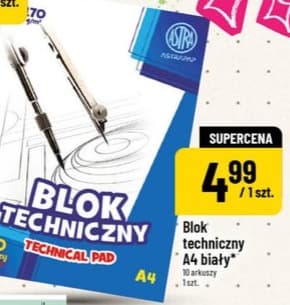 blok techniczny A4 biały