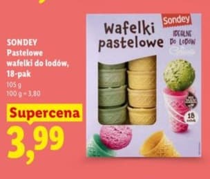 wafelki pastelowe do lodów