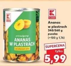 ananas w plastrach