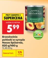 brzoskwinia połówki w syropie