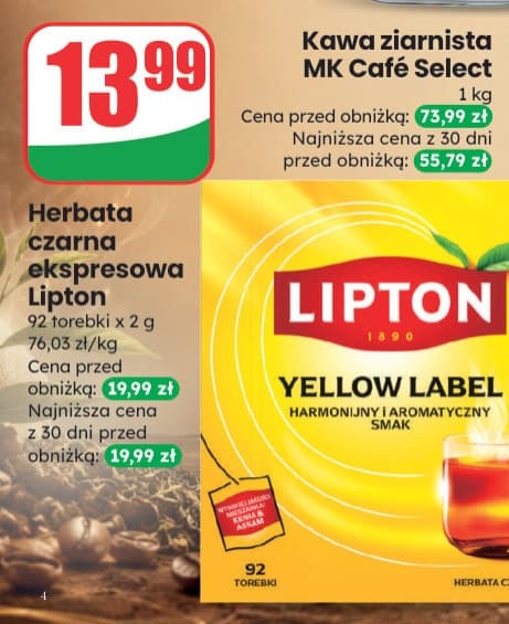 herbata czarna ekspresowa Yellow Label