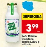 kefir Robico w szklanej butelce