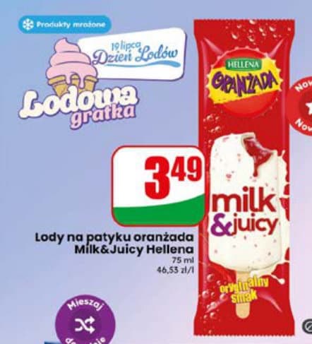 lody na patyku oranżada