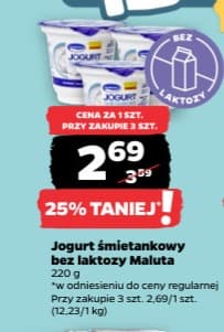 jogurt śmietankowy bez laktozy